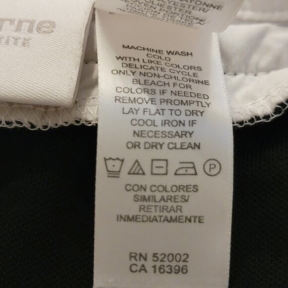 Liz Claiborne 2-in-1 Longsleeve Pullover Blouse Black Knit White Collared SM P - Picture 12 of 12